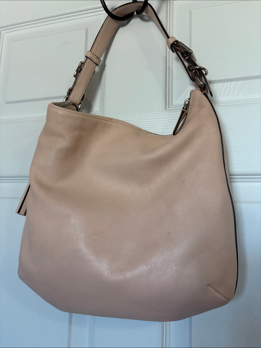 Coach Soft Pebbled Leather Shoulder Bag in Blush Pink - Picture 7 of 16